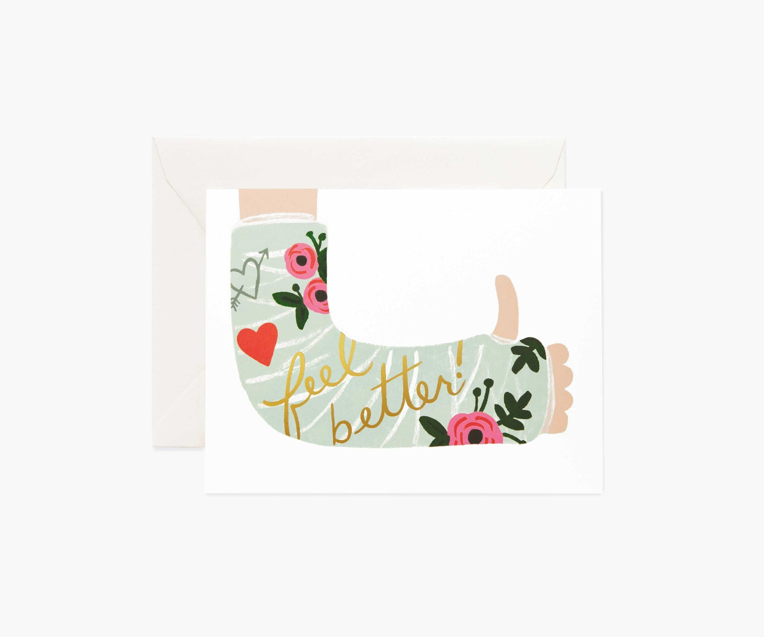 Feel Better with a Floral Cast Greeting Card
