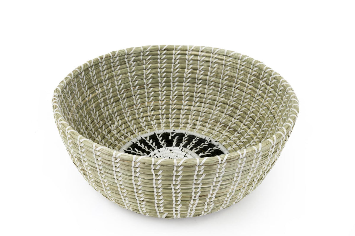 Woven Seagrass Basket, White