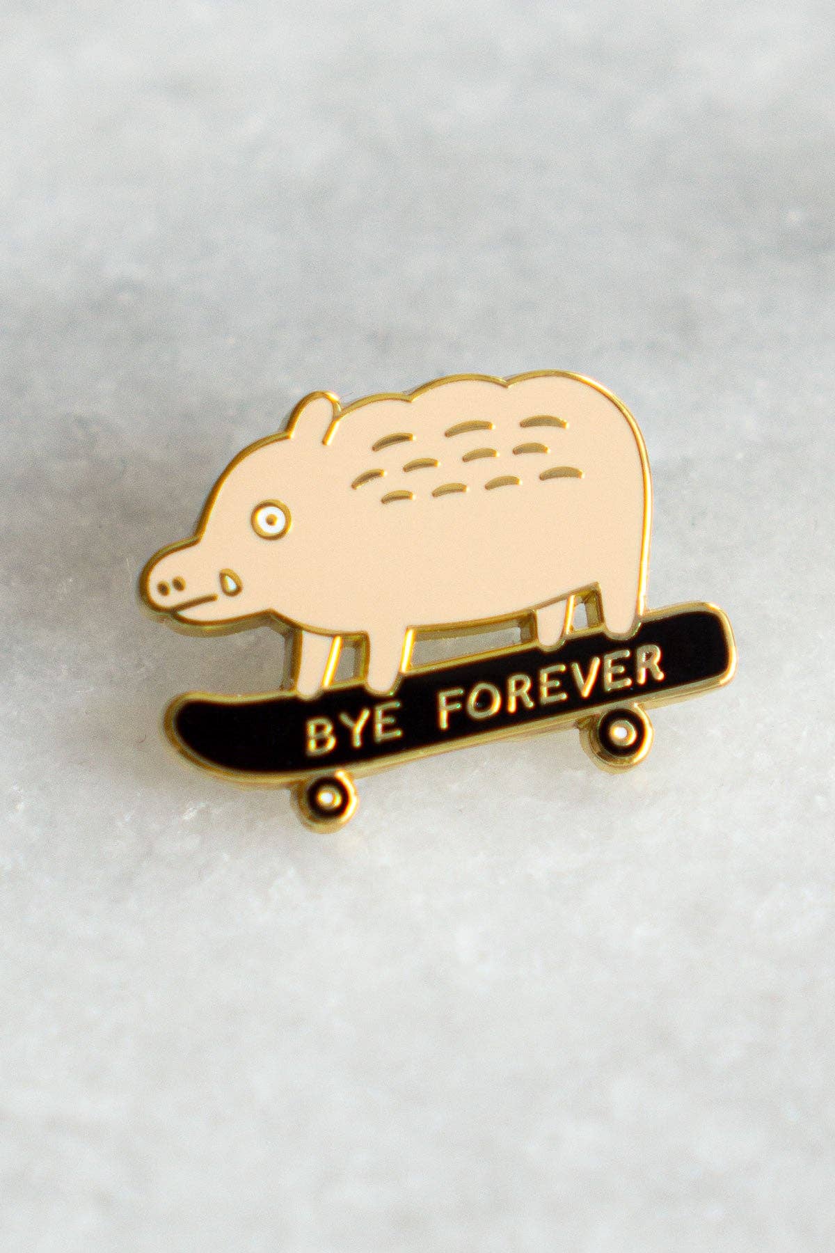 Bye Forever (Boar) Pin | Enamel Lapel Pin
