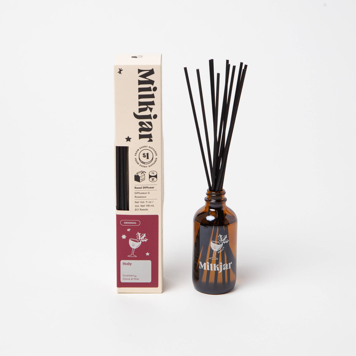 Holly - Cranberry, Clove &amp; Pine 4oz Reed Diffuser