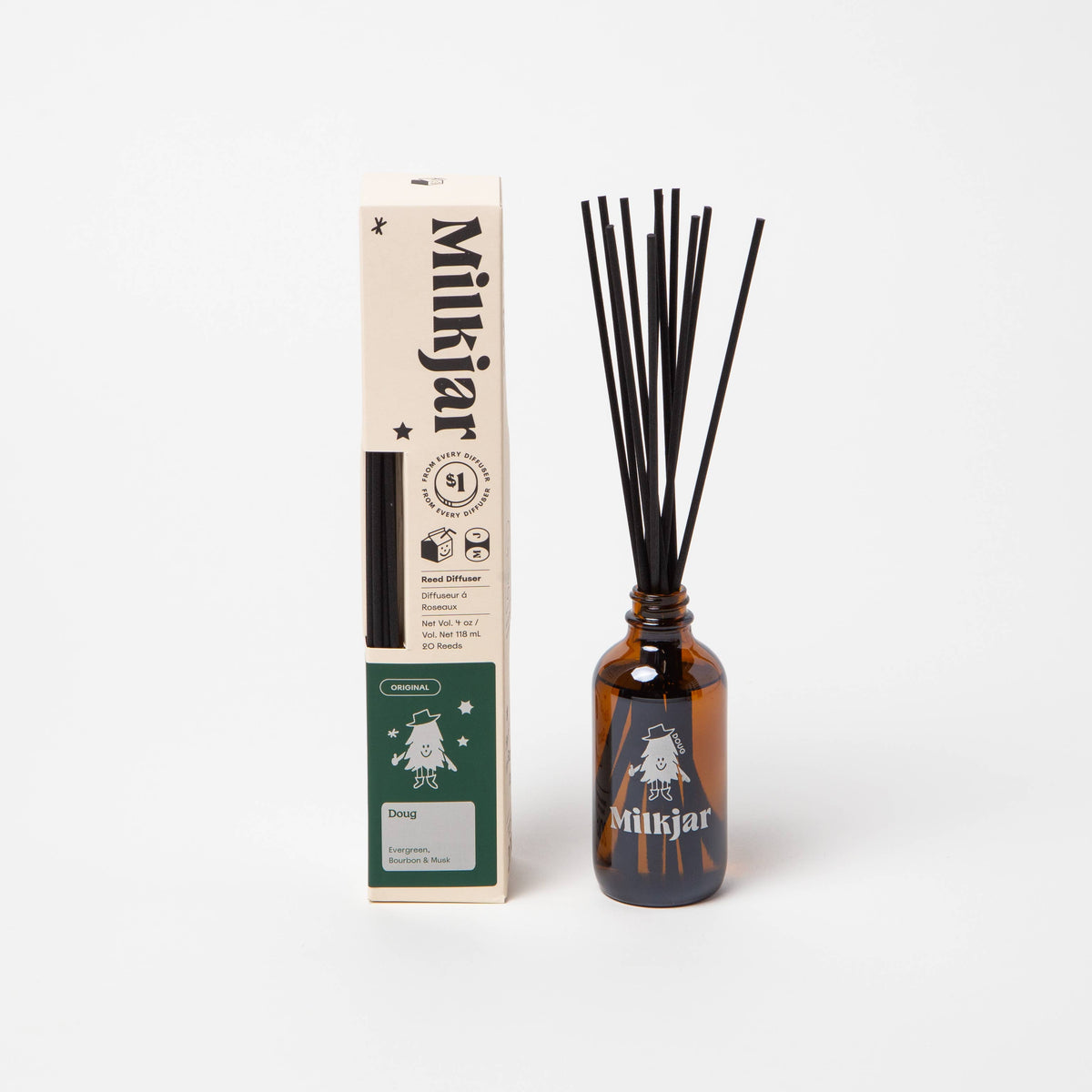 Doug - Bourbon, Evergreen &amp; Musk 4oz Reed Diffuser