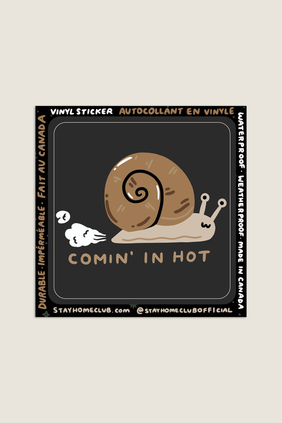 Comin' In Hot Sticker | Waterproof Vinyl Sticker