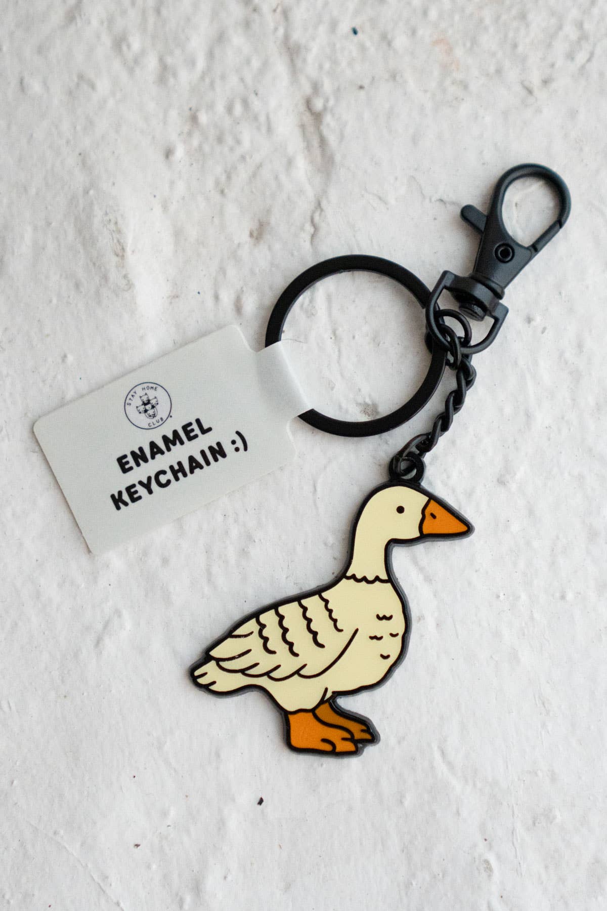 Fowl Keychain | Enamel Goose Keychain with Bag Clip