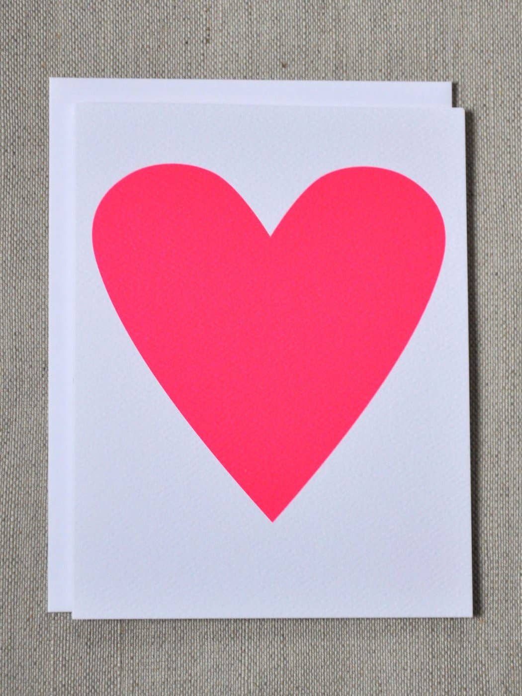 Neon Pink Heart Card