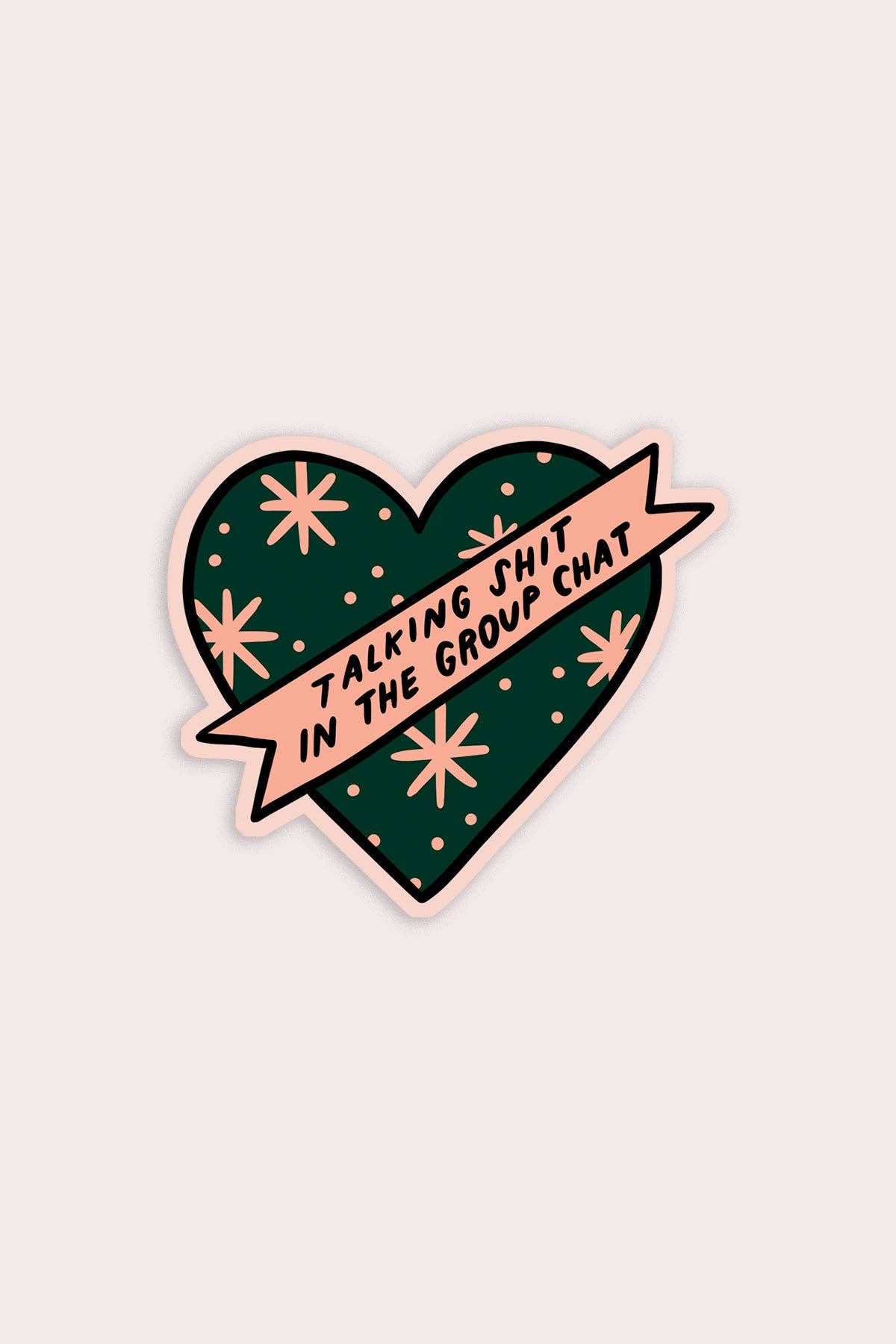 Group Chat Heart Sticker | Waterproof Vinyl Sticker