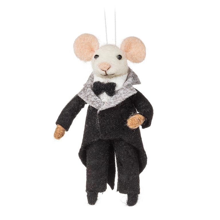 Groom Mouse in Tuxedo Ornament
