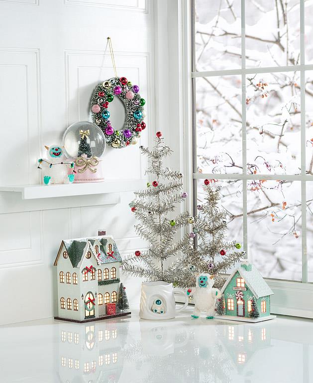 Silver Tinsel and Ornaments Christmas Tree