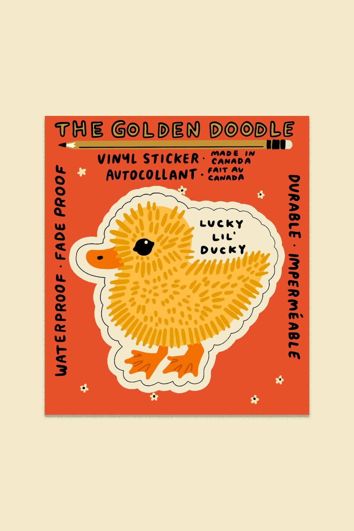 Lucky Lil Ducky Sticker | Waterproof Vinyl Sticker