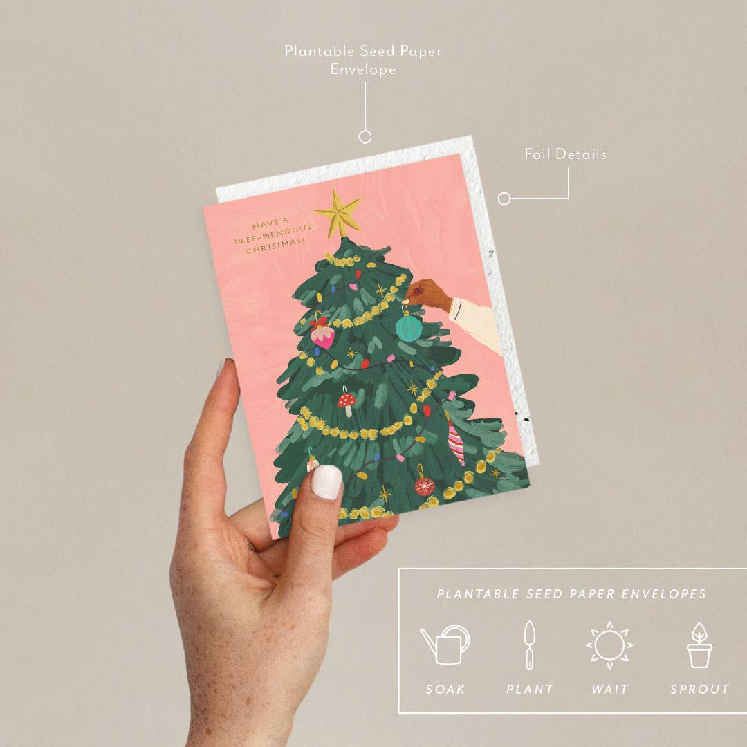 Christmas Tree Hanging - Christmas Card