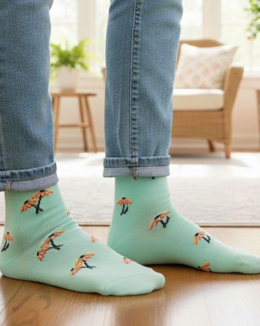 Women's Mini Black Eyed Susan Socks