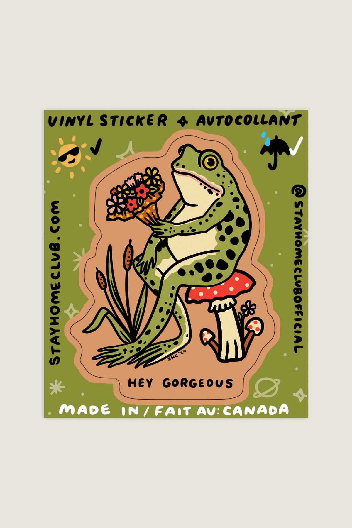 Hey Gorgeous Sticker | Waterproof Vinyl Sticker