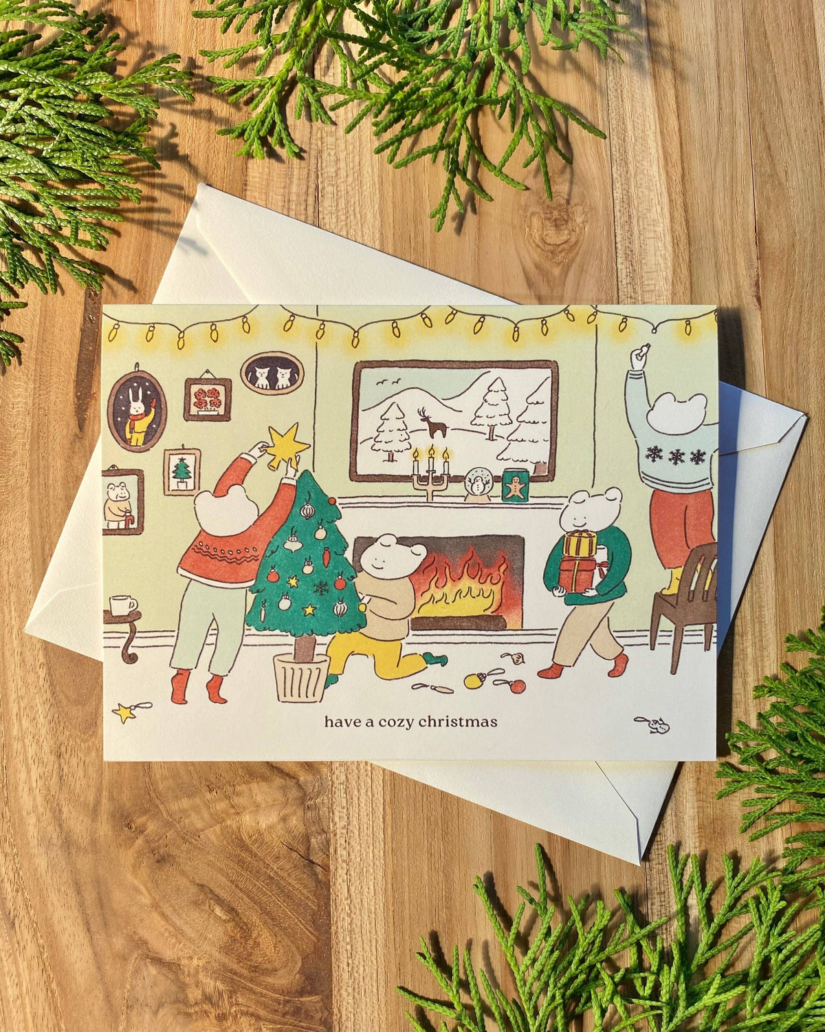 Cozy Fireplace – Christmas Card