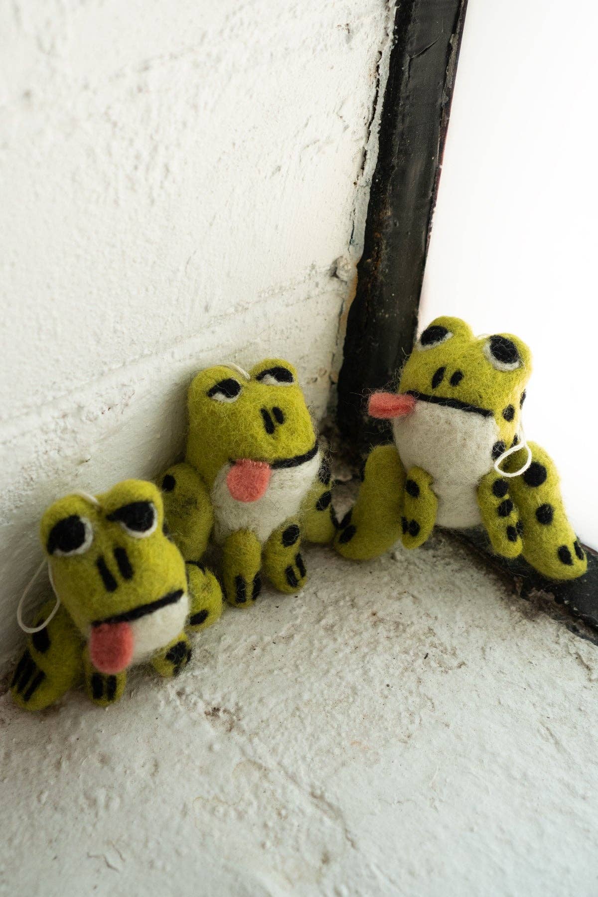 Dopey Frog | Felted Wool Frog Ornament