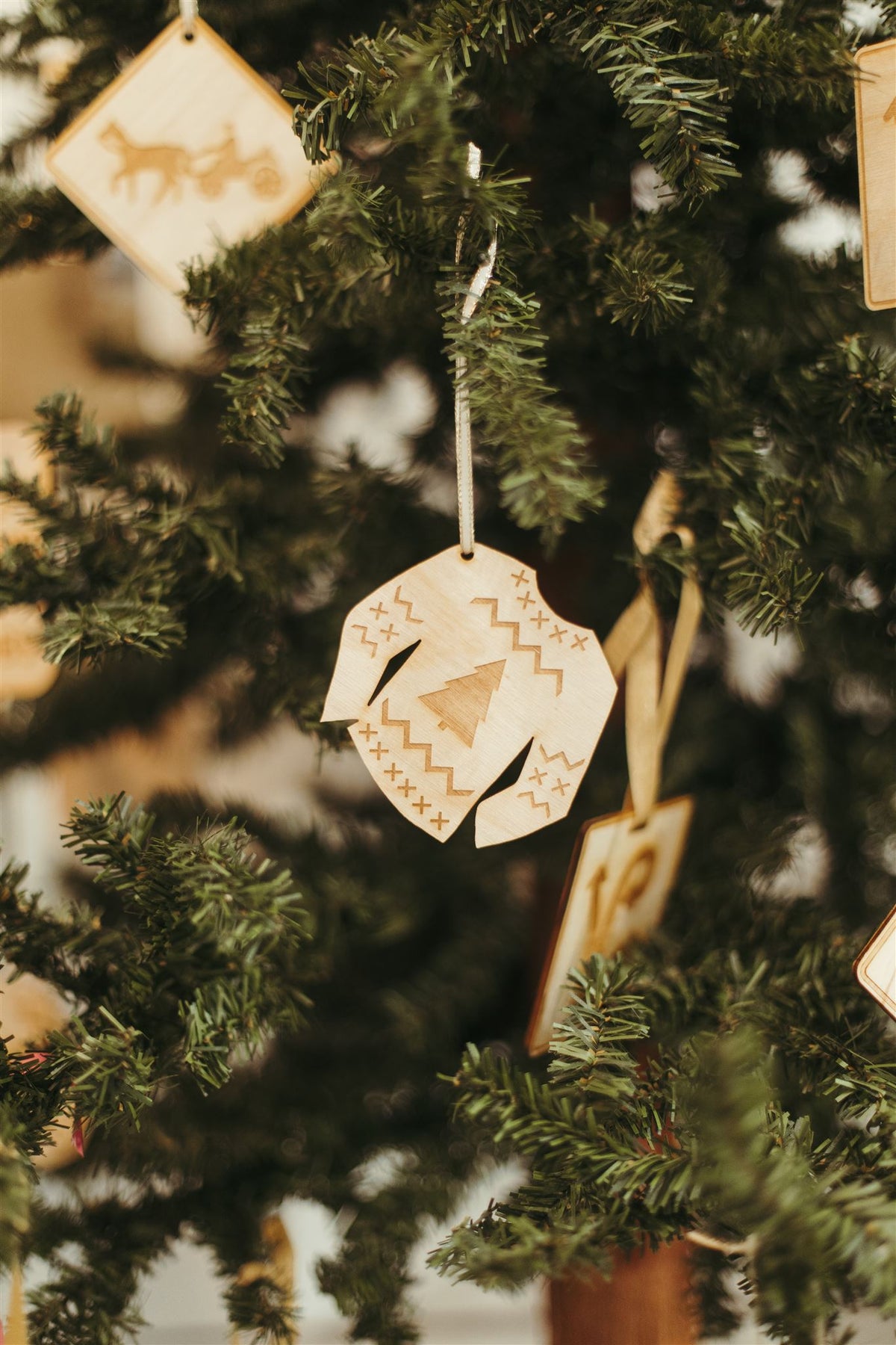 Holiday Sweater Wood Ornament