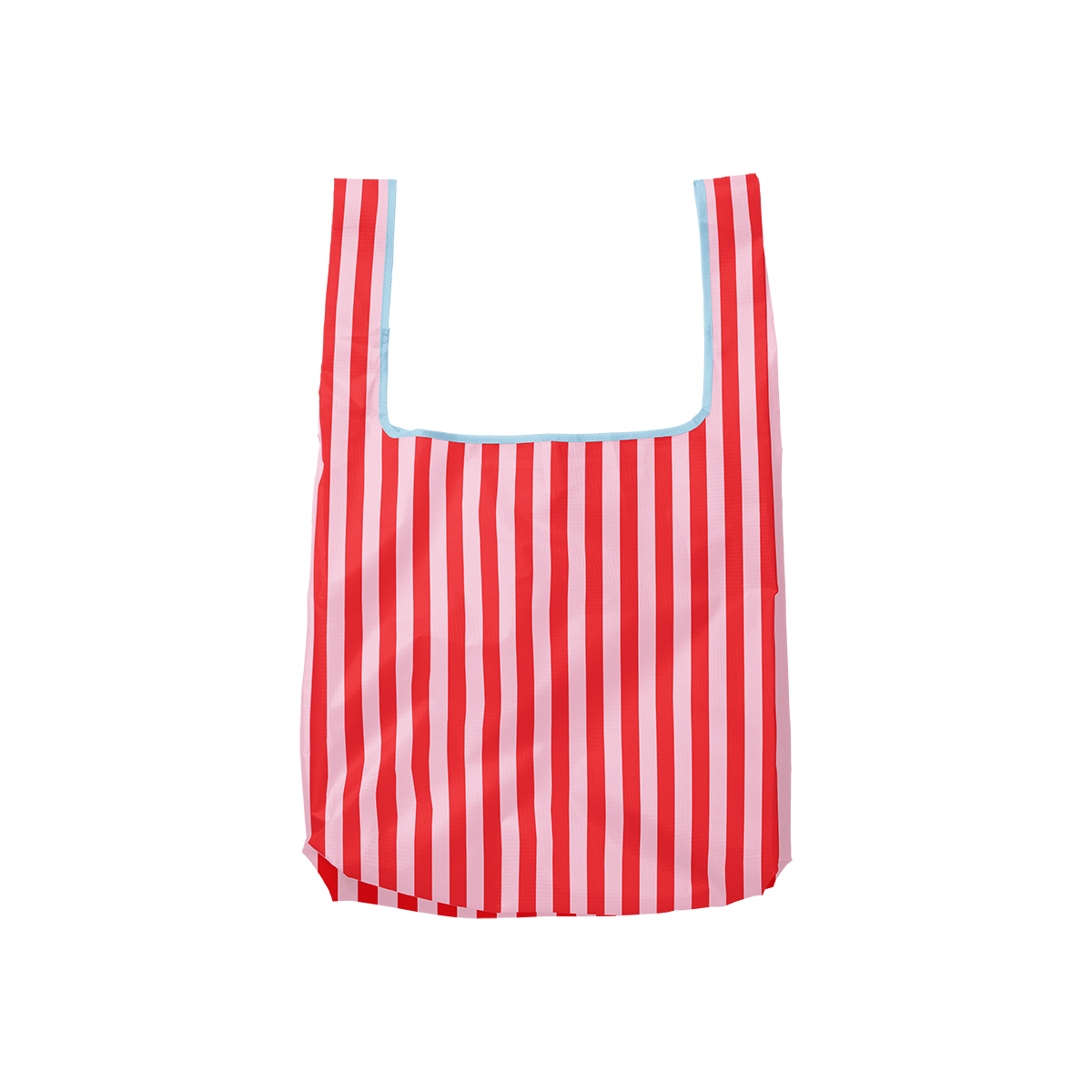 Pink &amp; Red Stripes Foldable Nylon Tote