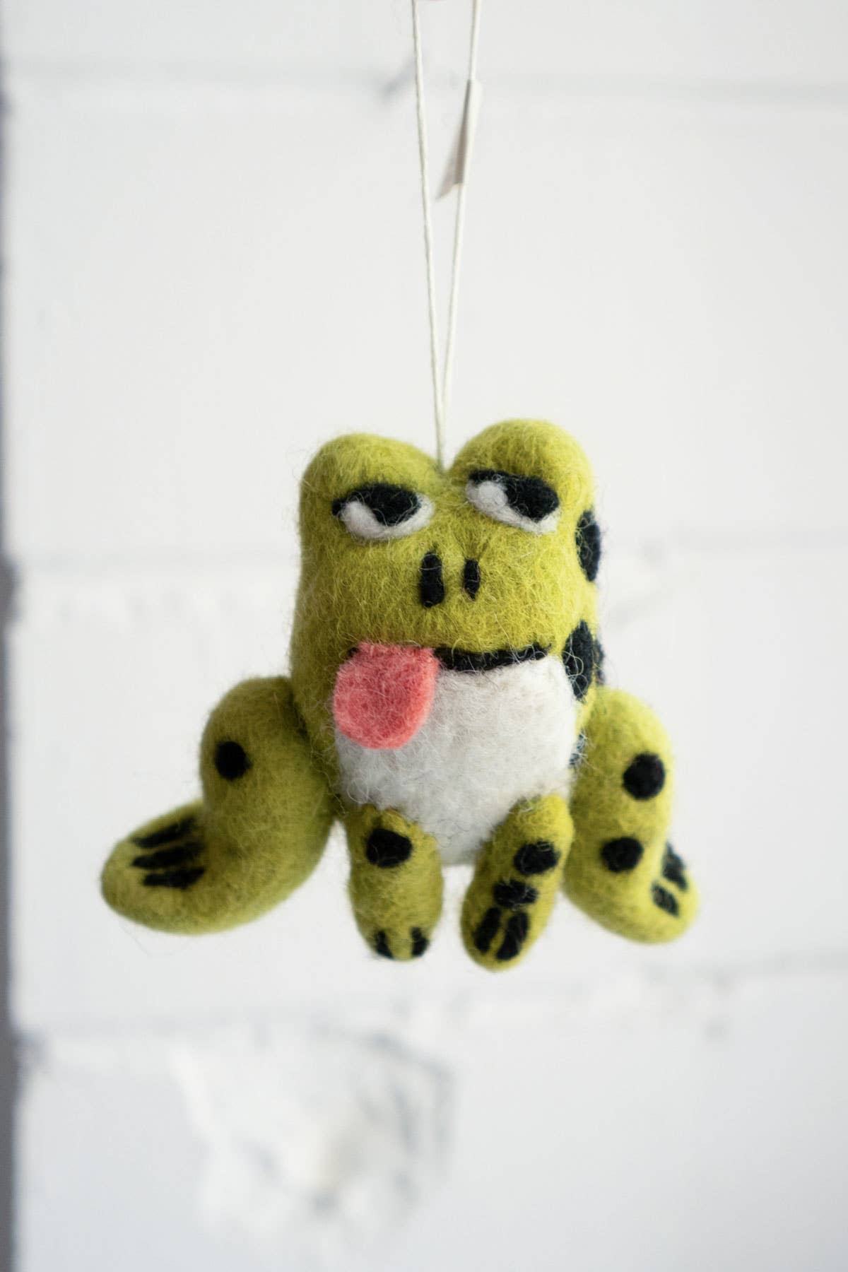 Dopey Frog | Felted Wool Frog Ornament