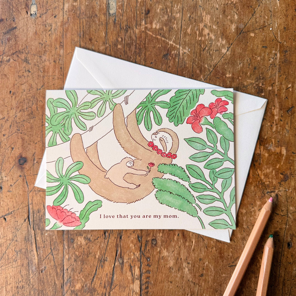 Sloth Mom - Card for Mothers