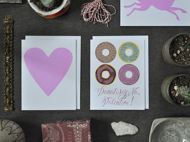 Baby Pink Heart Card