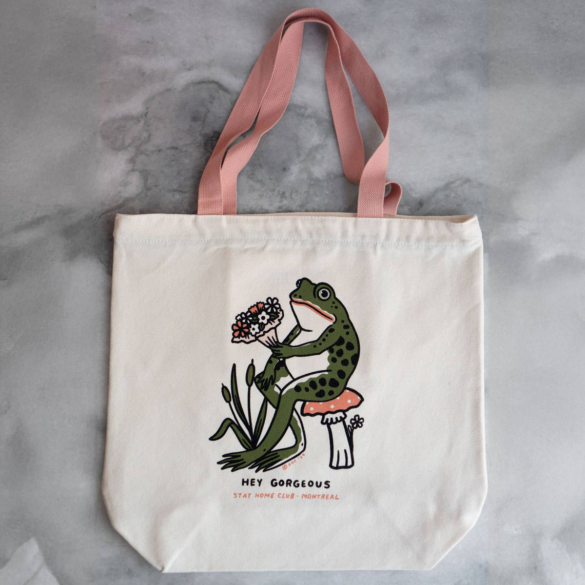 Hey Gorgeous Big Zip Tote | Huge Zippered Canvas Tote