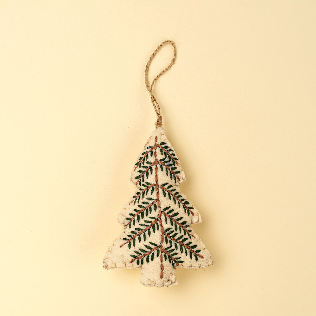 Evergreen Embroidered Tree Holiday Ornament