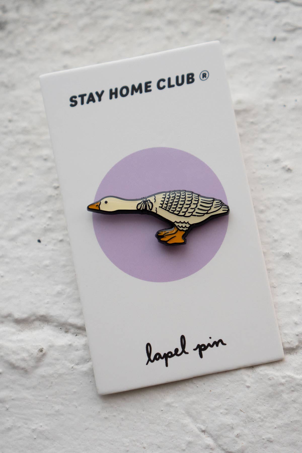 Reaching Pin | Cute Goose Enamel Lapel Pin