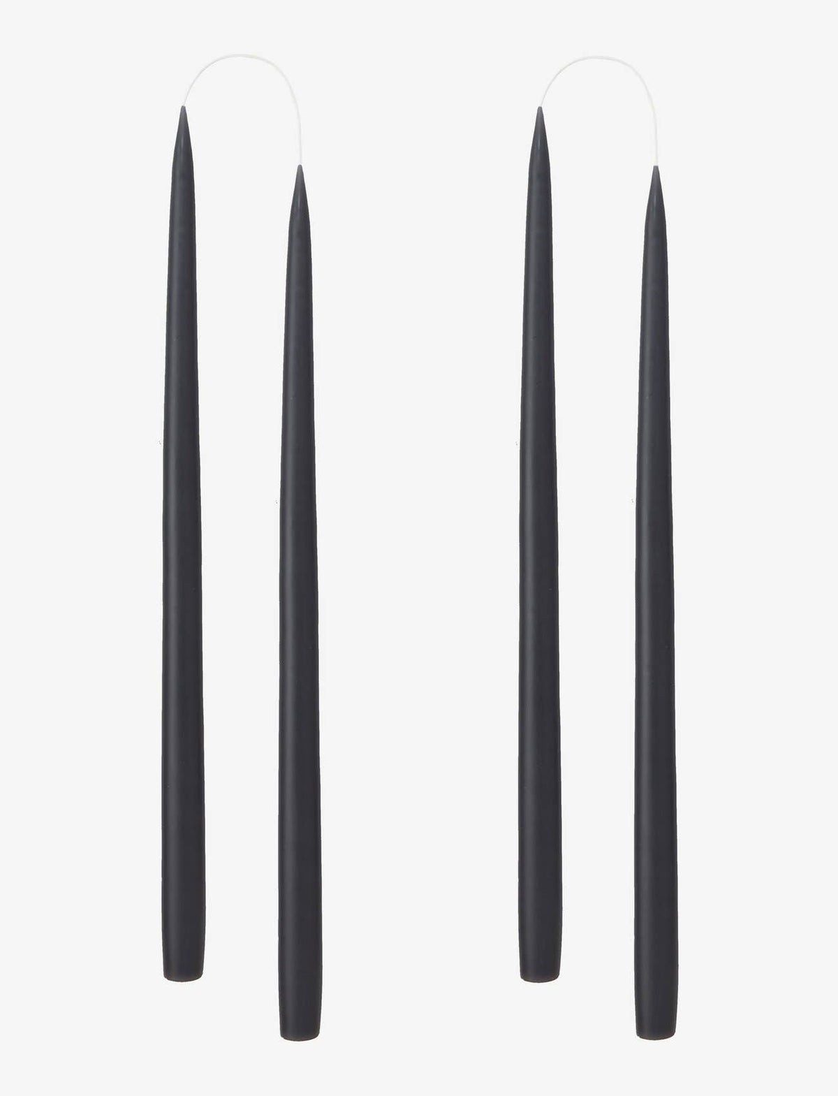 Pair of Hand-Dipped Danish Tapers - Black