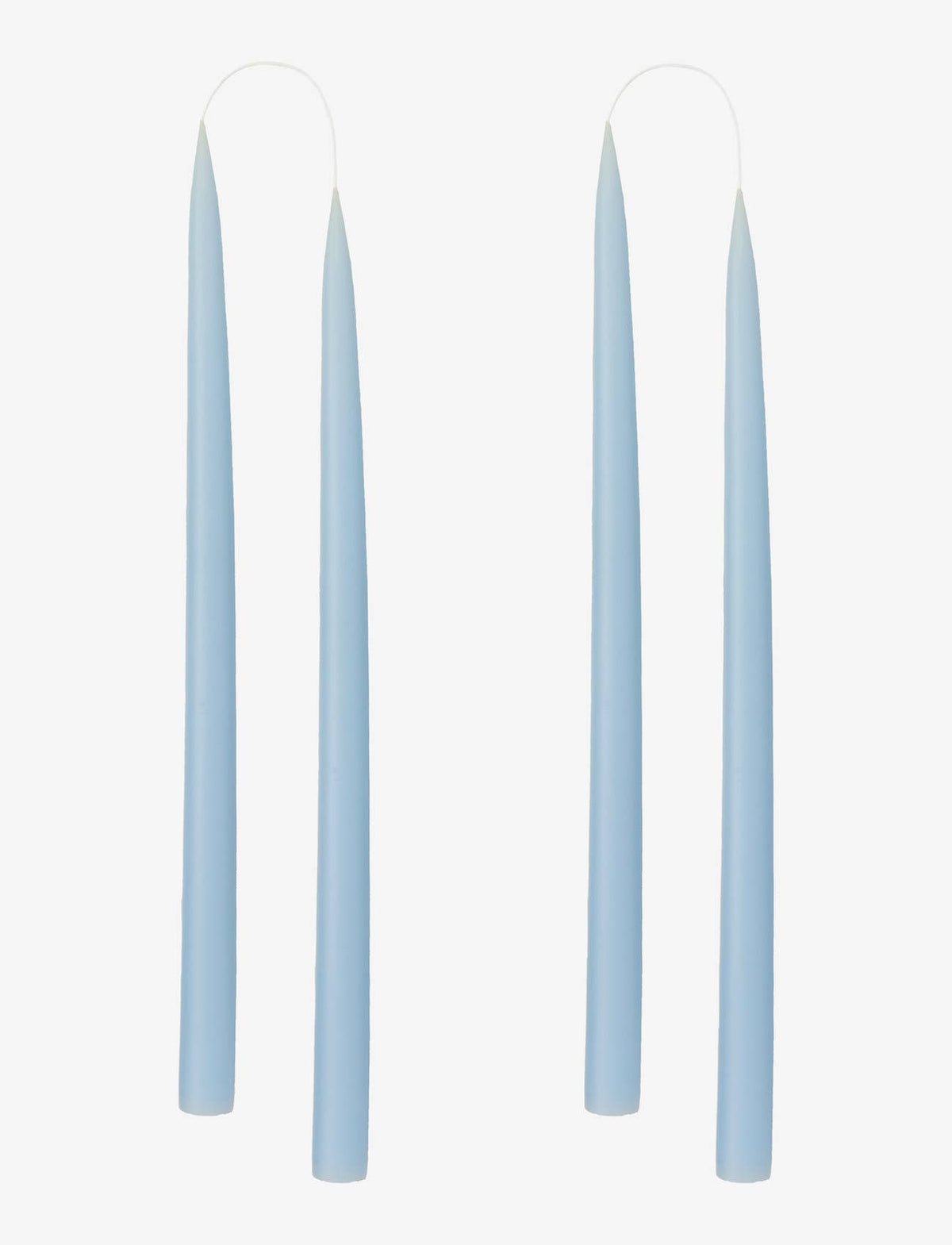 Pair of Hand-Dipped Danish Tapers -Light Blue