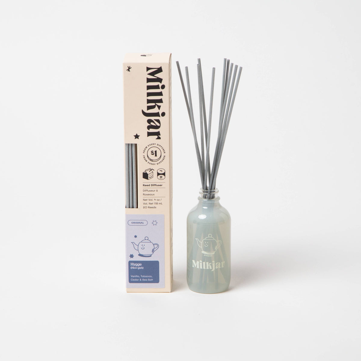 Hygge Reed Diffuser - Vanilla, Tobacco &amp; Sea Salt 4 oz