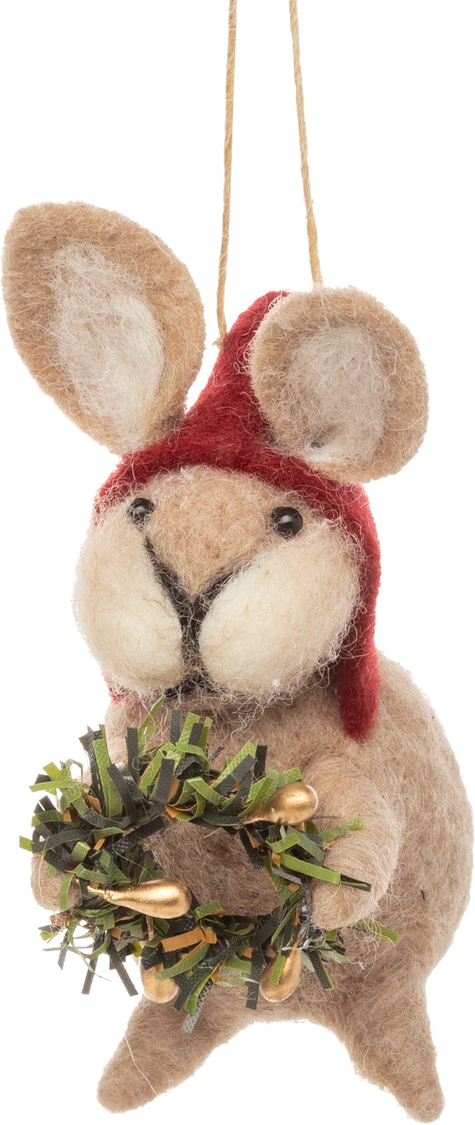 Felt Bunny with Red Hat