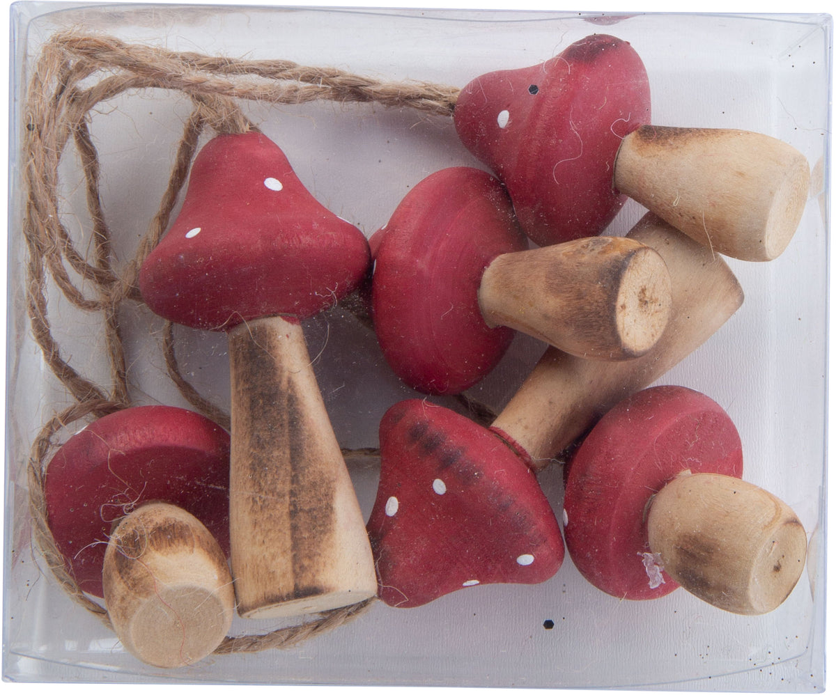 Mini Wood Mushroom Ornament