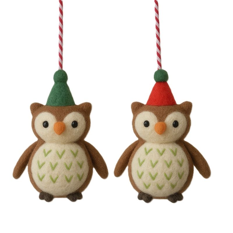 Felt Owl with Hat