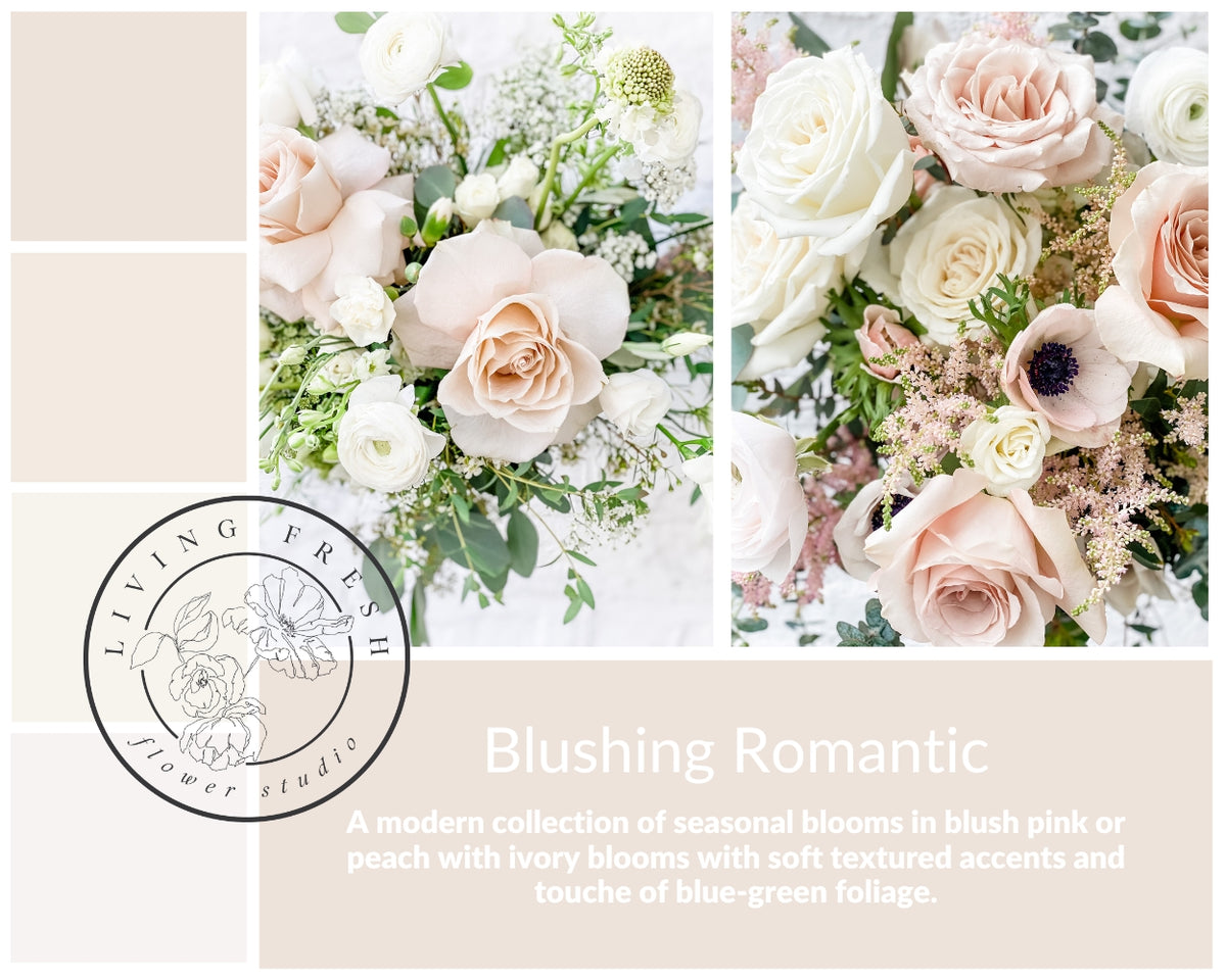 Living Fresh Wedding Flowers- Wrist Corsage - Blushing Romantic