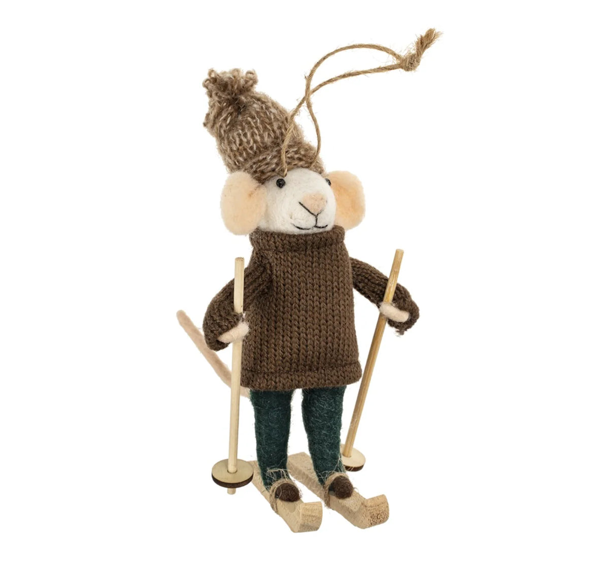 Mouse On Skis Ornament
