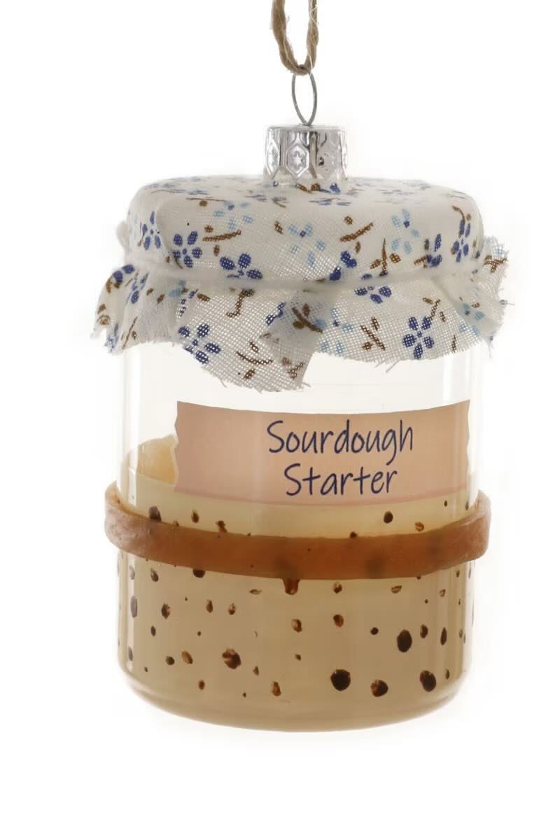 Sourdough Starter Glass Ornament