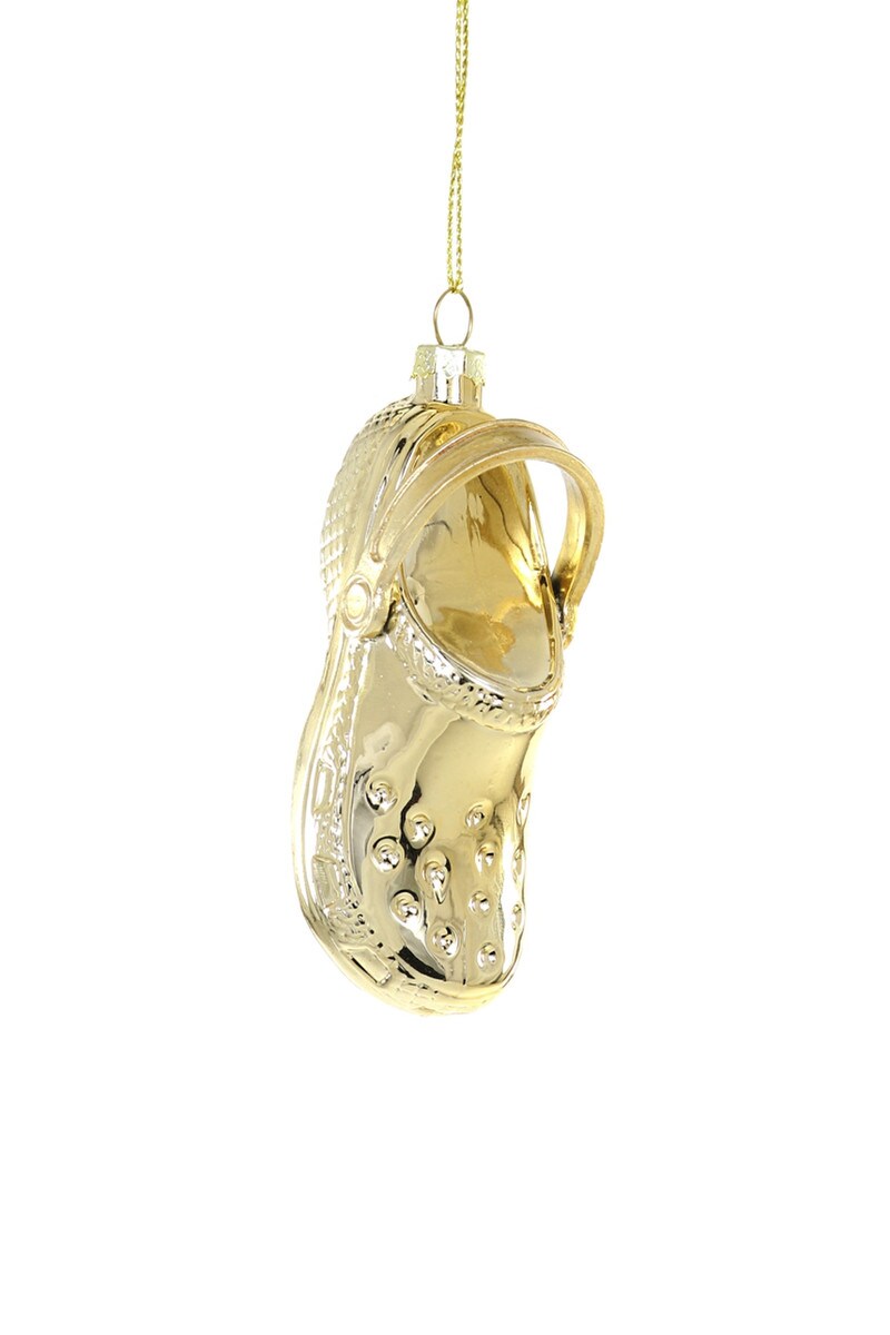 Gold Croc Glass Ornament
