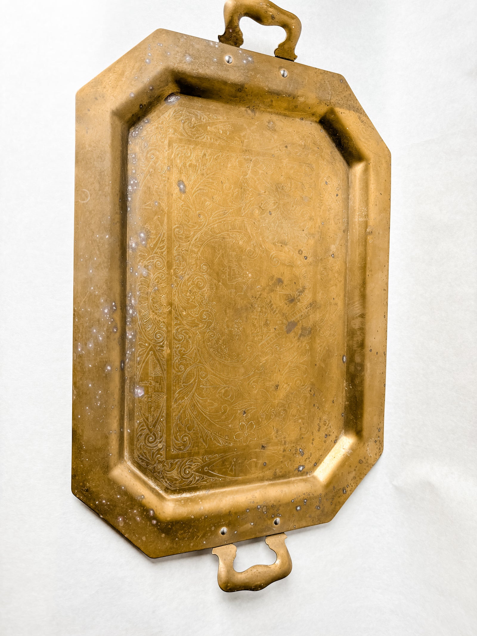 Antique Brass Dutch Tray