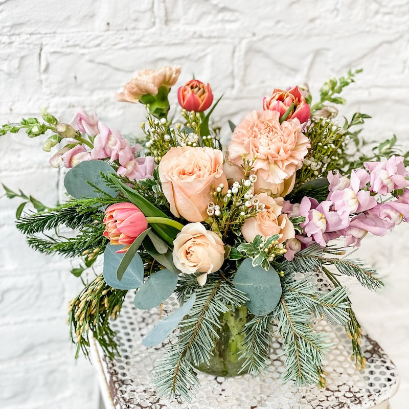 Festive Holiday Vase Arrangement