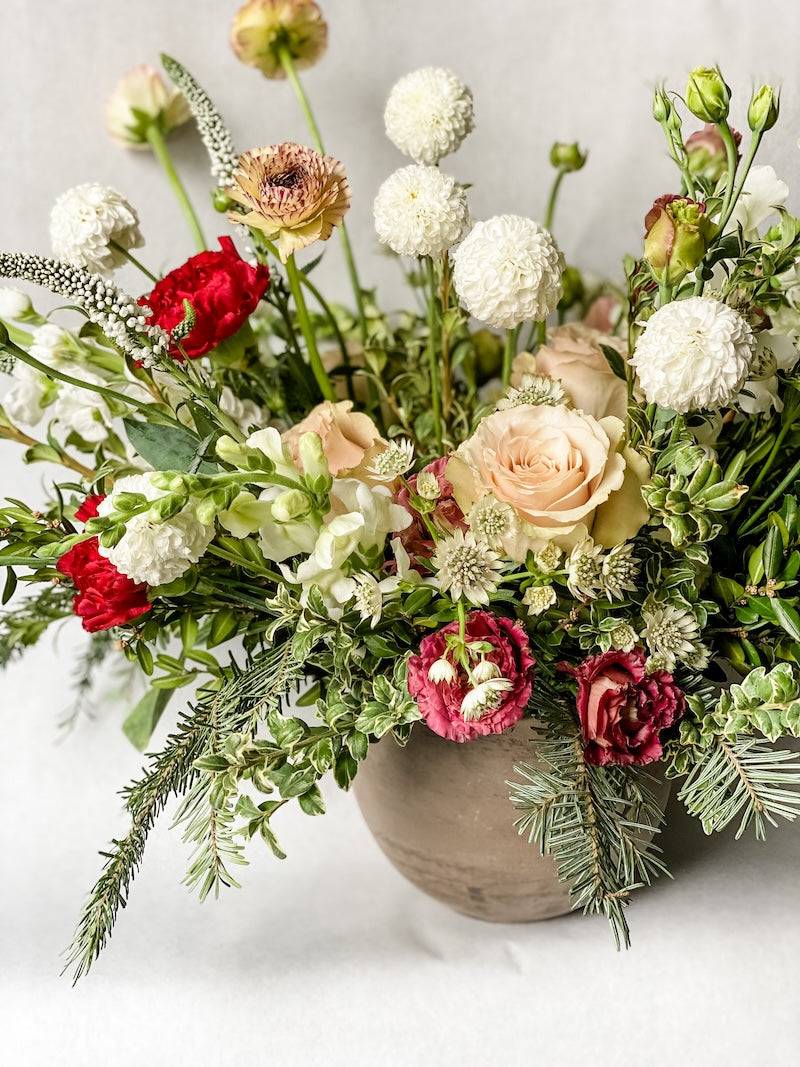 Festive Holiday Vase Arrangement - Show Stopper