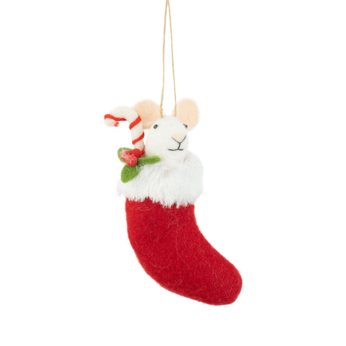 Mouse in Stocking Ornament