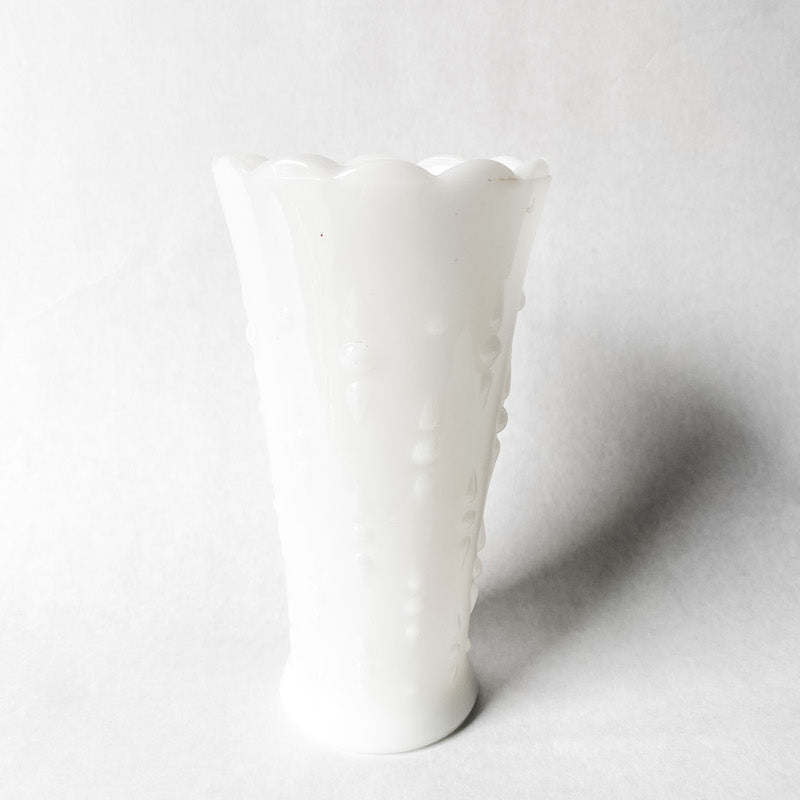 Milk Glass Flared Vase