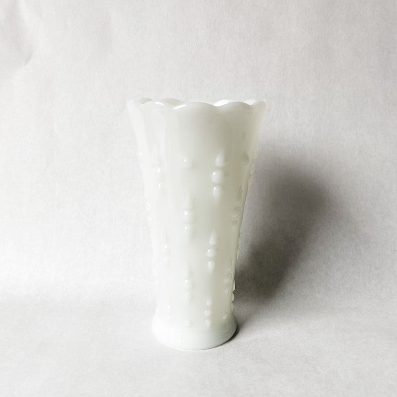 Milk Glass Flared Vase