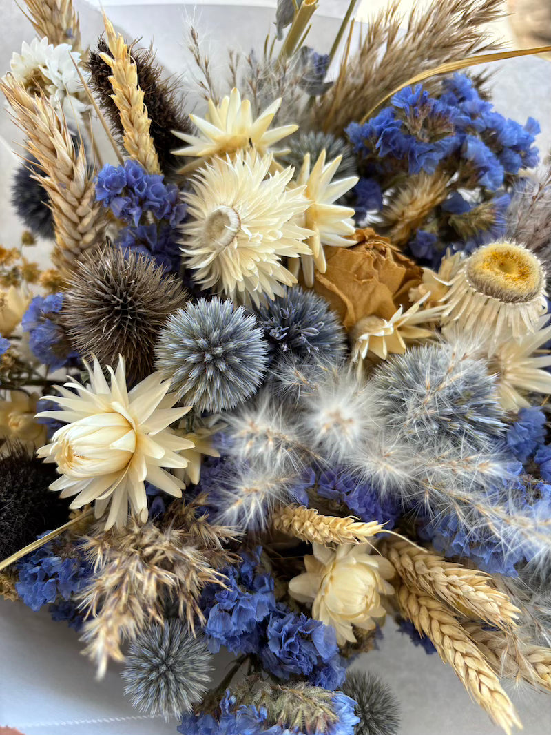 Dried Flower Bouquet -  Moody Blues