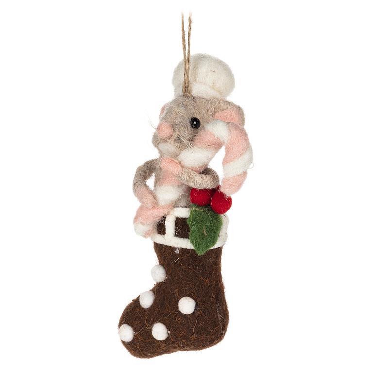 Chef Mouse in Stocking Ornament