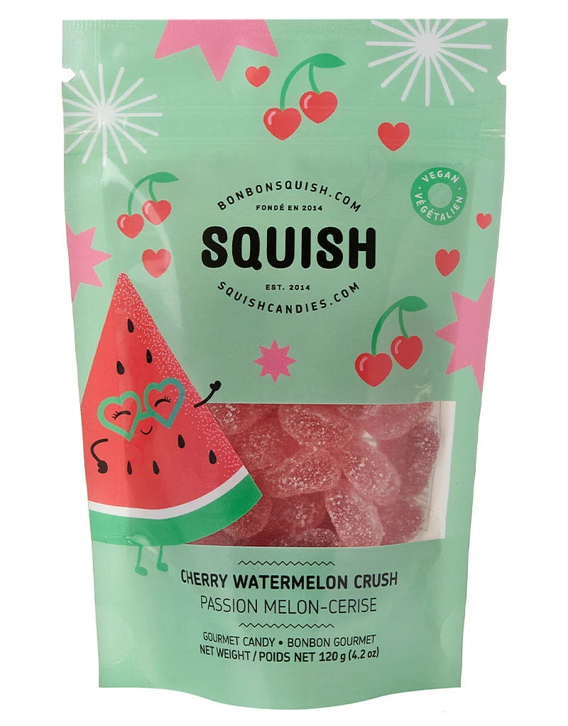 Vegan Cherry Watermelon Crush Gummy Hearts