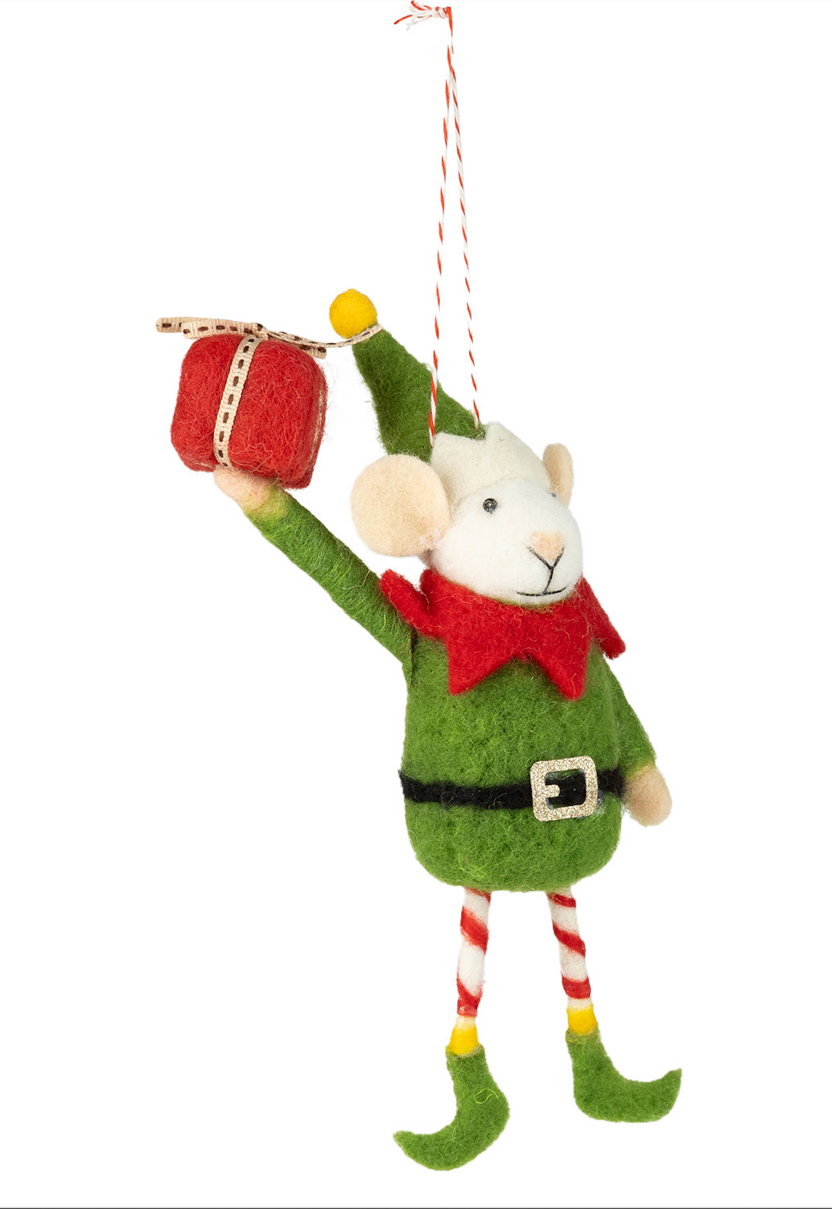 Mouse in Elf Outfit