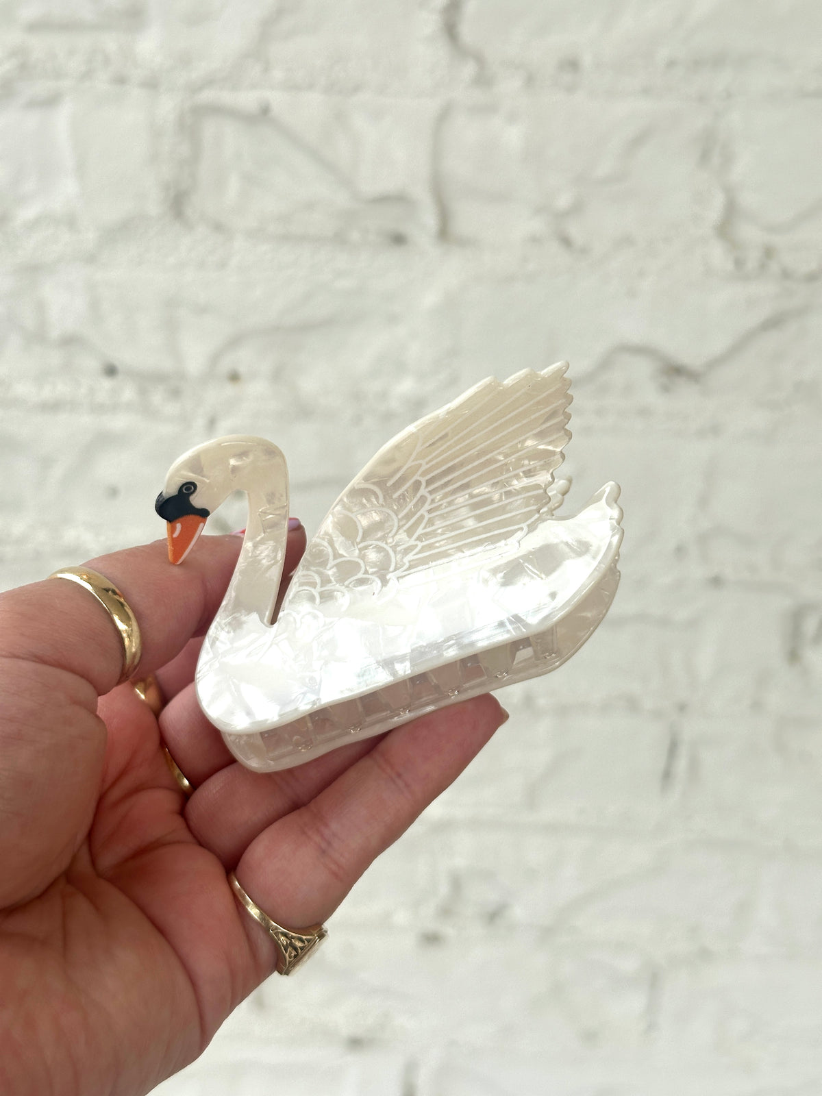 White Swan Hair Clip