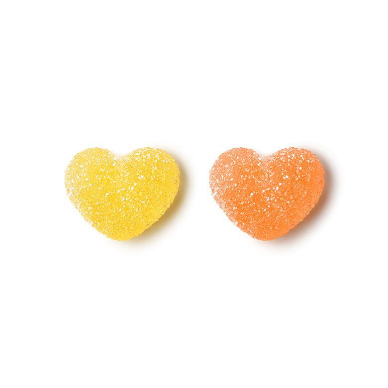 Vegan Sour Peach Gummy Hearts