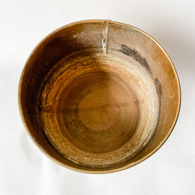Vintage Brass Footed Planter