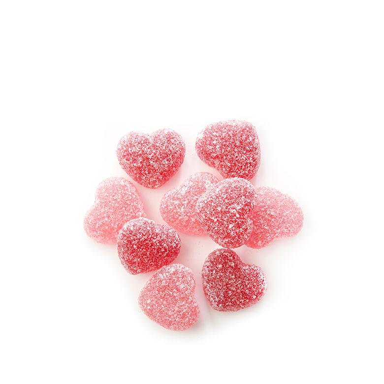 Vegan Cherry Watermelon Crush Gummy Hearts