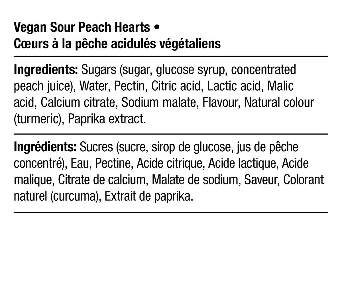 Vegan Sour Peach Gummy Hearts